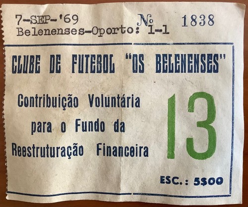 Biglietto belenenses fc - os,