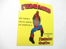 ADESIVO L'UOMO RAGNO SPIDERMAN PROMOZIONALE LUCIDO STAR  GADGET MARVEL 1990 