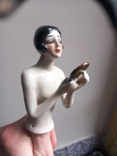 Mezza figurina porcellana - figurina,