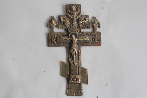 Croce ortodossa bronzo vecchi