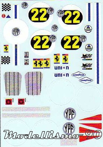 Decal ferrari 512s - 512s, spider