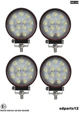 4x 39w Led Luce Faro 9-30v Lampada Da Lavoro Faretto Auto Barca Camion Tondo E9