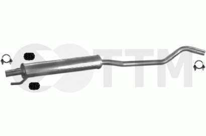 Silencieux intermédiaire - silencieux, intermédiaire+