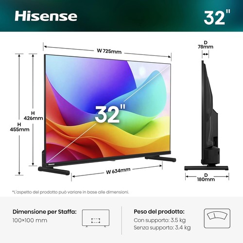 Hisense 32e5st qled full - 32,