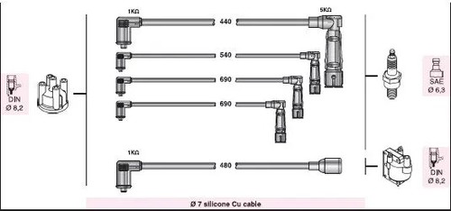 Kit cavi candela alfa romeo - cavi, 33