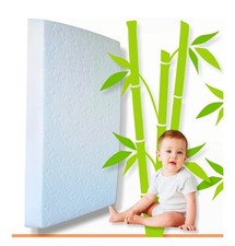 RUGUIES BAMBOO- Materasso per lettino 120x60x6cm Cover Ipoallergenica,Oeko Tex