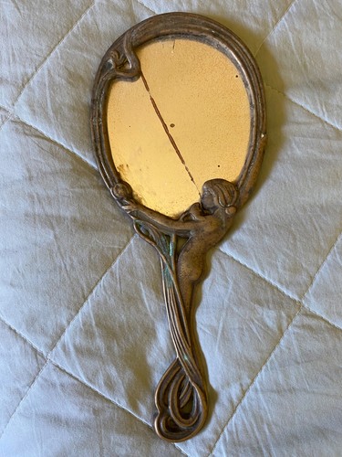 Specchio art nouveau bronzo - specchio,