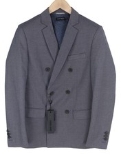 Blazer Uomo ANTONY MORATO XS Blu Doppiopetto Slim Fit Motivo I