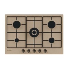 CANDY CHW7AV4WGT PIANO COTTURA 5 FUOCHI GAS 75 CM GRIGLIE SMALTATE AVENA