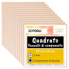 12 X Compensato 20 X 20 Cm