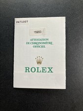 Garanzia Rolex per 15200