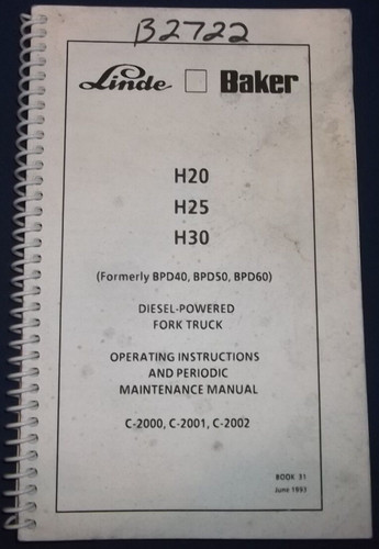 Baker linde h20 h25 h30 - h20,