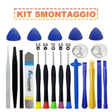 STRUMENTI DI SMONTAGGIO RIPARAZIONE SMARTPHONE TABLET TELEFONI SET DA 21 PEZZI
