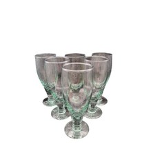 Bicchieri acqua minerale vintage Perrier verde riciclato set di 7 12 oz 7,25” LEGGI