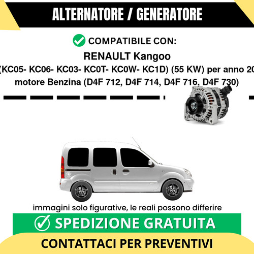 Alternatore renault kangoo - renault, 1.2