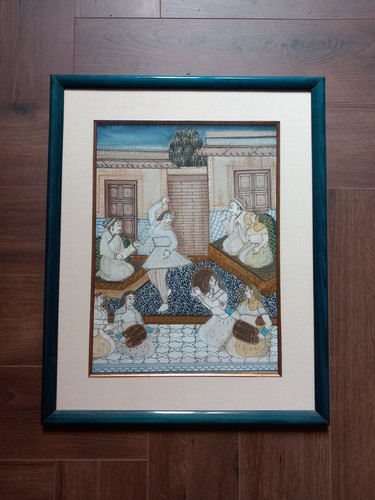 Batik seta cornice azzurra - 1,