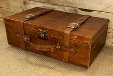 Custodia cartuccia munizioni tiro sportivo Ralph Grant pelle marrone vintage