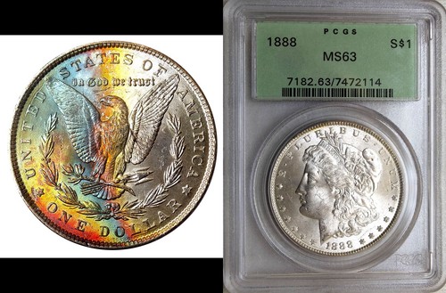 1888 pcgs ms63 - 1888-p, (ogh)