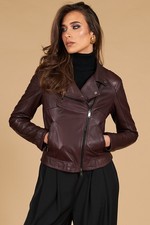Chiodo in Pelle Vinaccia Donna