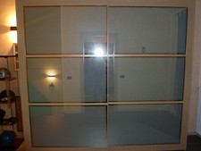 Armadio con 2 ante scorrevoli con specchi millerighe acidate