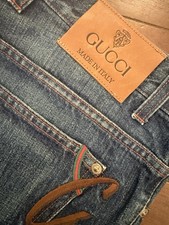 Gucci jeans uomo, blu