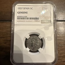 1937 Spagna 5 Céntimos -
