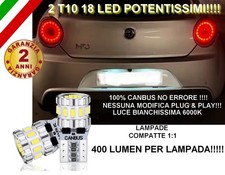 2 LUCI TARGA T10 18 LED ALFA