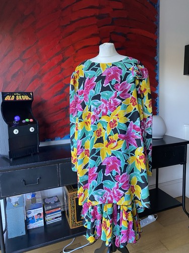 Abito vintage floreale - , finto