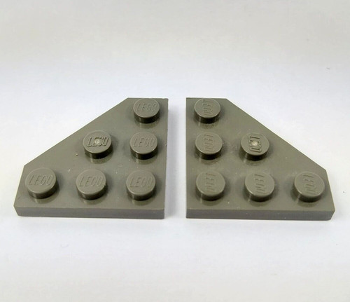 Lego dkgray wedge plate 3x3 - lego,