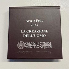 NL* VATICANO PAPA FRANCESCO I 20 EURO RAME 2023 LA CREAZIONE DELL'UOMO FDC set