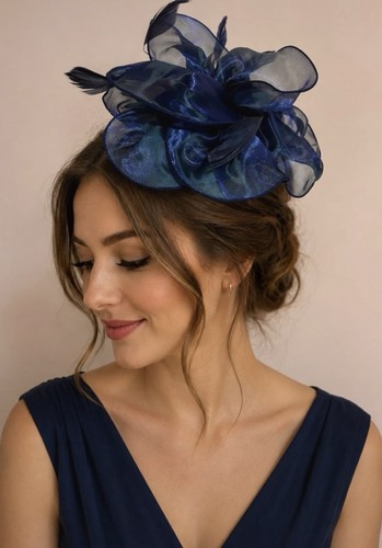 Fascia fascinator blu - fascinator,