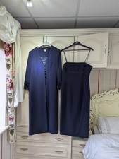 ABITO E GIACCA DESIGNER VENI INFANTINO PER RONALD JOYCE RICH BLU - TAGLIA 16