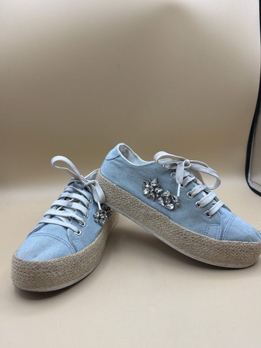 Scarpe tela azzurre paglia - scarpe,