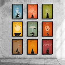 Set 9 poster film minimalista