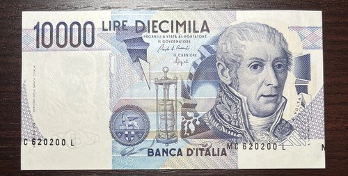 10000 lire volta - lire, errore