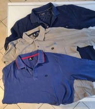 3 Maglie UOMO polo manica lunga in cotone "Ascot" Blu - Tortora e Azzura - XXL