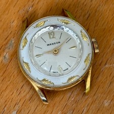 Orologio Manuale Svizzero Vintage Manson Con Cassa A Fiore 25mm ZZ PARTS