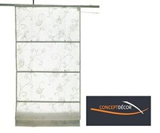 CONCEPT DECOR - TENDA A PACCHETTO CON BINARIO INCLUSO COLORE BIANCO CON FIORE...