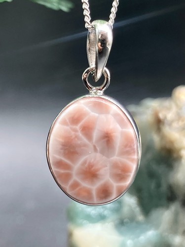 Pink natrolite sterling - pink,