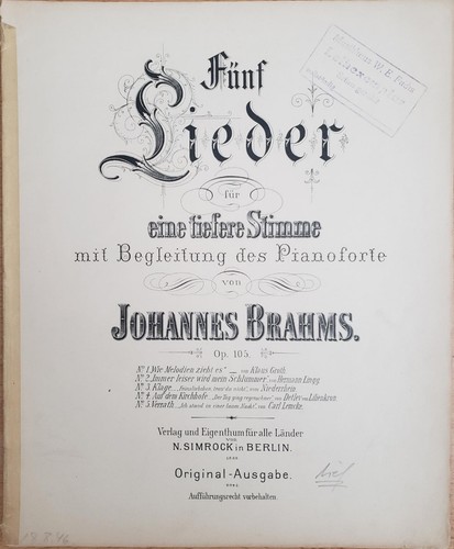 Brahms canzoni per voce - 5,