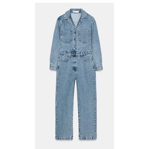 Tuta zara denim donna - denim, l