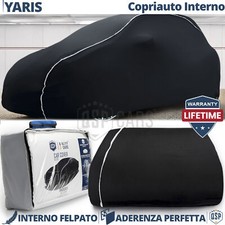 TELO COPRIAUTO Interno Per Toyota Yaris Felpato Traspirante Nero Garanzia A VITA
