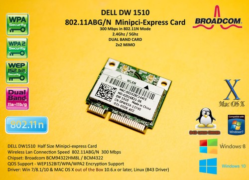 Dell dw1510 802 11abg - dell, 802.11abg/n