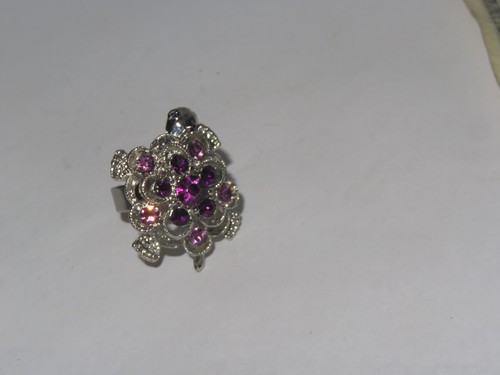 Anello tartaruga strass - anello,