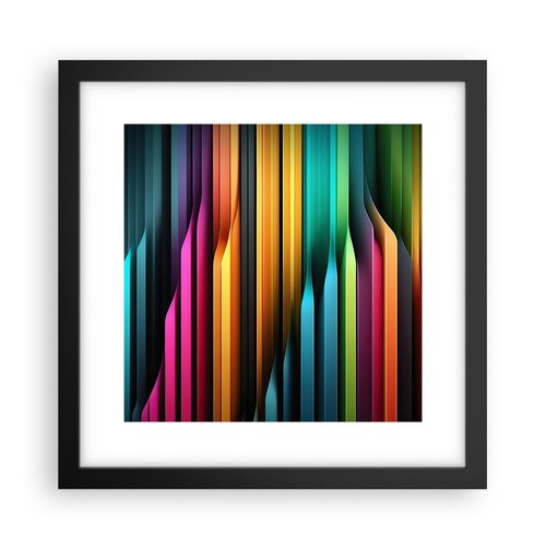 Poster 30x30cm colorato linee - poster,