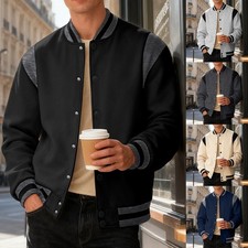 Baseball Collar Jacket Casual