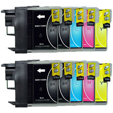 10 cartucce stampante compatibili con Brother DCP165C 195C MFC5490CN 5890CN LC980