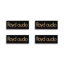 Emblema logo altoparlante audio Royd personalizzato 35 mm (1,37") X 13 mm (0,51")