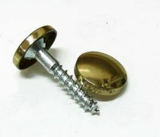 Borchia in Ottone  Con Vite Da Avvitare 2cm X∅15mm Testa 4 PZ 