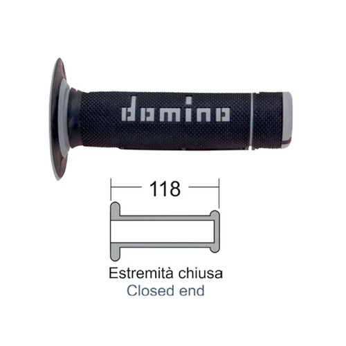 Coppia manopole cross nero - manopole, /